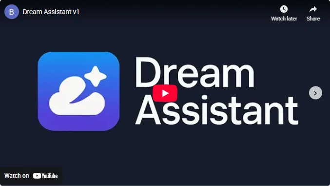 Dream Assistant demo video title card